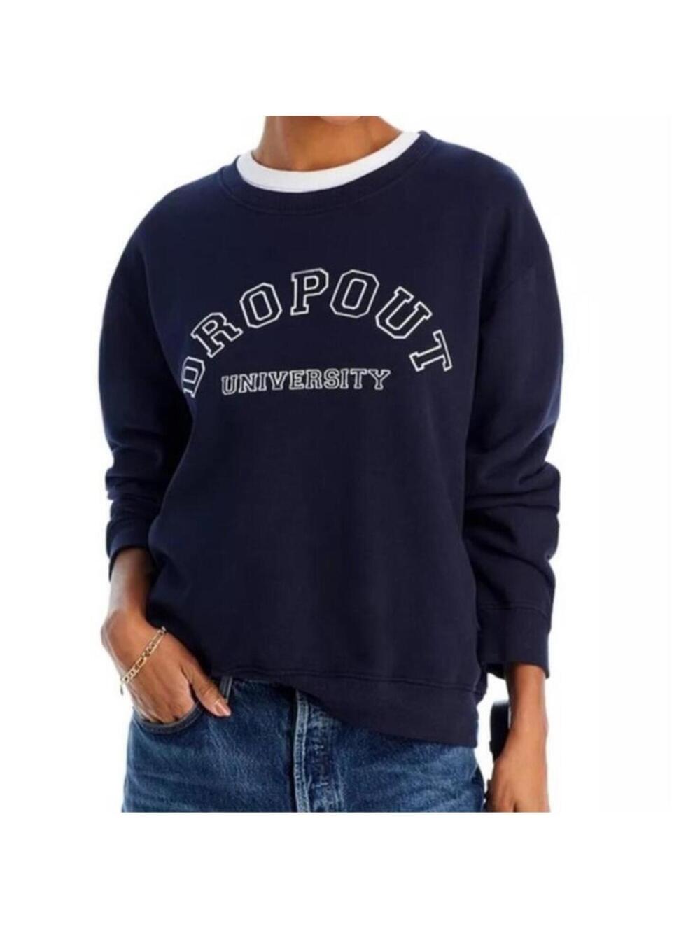 KULE Organic Cotton Raleigh Dropout University Crewneck Sweatshirt Women’s Large